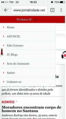 1 – Primeiramente o assinante deve ter cadastro no site do JC. Para isso, acesse www.jornalcidade.net, clique em Produtos JC e em “cadastre-se”. Você receberá por e-mail seu nome de usuário e senha.