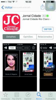 2 – Acesse a loja de aplicativos do celular e digite Jornal Cidade de Rio Claro. Ao encontrar o app, faça o download gratuitamente e instale no aparelho celular ou tablet.