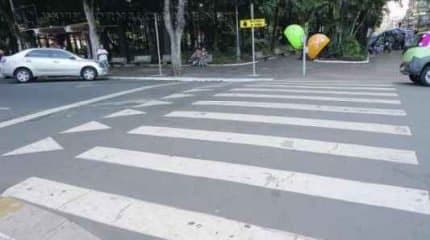 CLICK: na imagem, faixa elevada para travessia de pedestres instalada na região central de Rio Claro