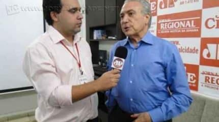 O jornalista Antonio Archangelo entrevista Michel Temer