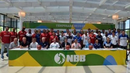 Sétima edição do nacional foi aberta com um evento na sede do Club Atlhetico Paulistano, em São Paulo (Imagem: Reprodução/NBB)