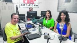 Giovana Palumbo Pieroni, à direita, durante participação no programa de Jaime Leitão