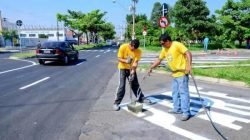 Avenida Felício Castelano recebe nova sinalização viária