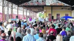 Missa celebrada na antiga estação para comemorar o Dia do Ferroviário. Nova celebração será realizada no domingo (26)