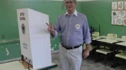 Na foto de arquivo, o prefeito Palmínio Altimari Filho (PMDB) pouco depois de votar em seu colégio eleitoral nas eleições de 2012