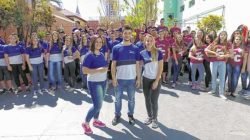 Os jovens estudantes do Alem fizeram várias intervenções na escola, a fim de prevenir o aparecimento do mosquito Aedes aegypti, transmissor de doenças como a dengue, febre chikungunya e zika vírus (Foto: Bruno Leite)