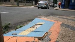 Na Avenida 4, rampa está quebrada e dificulta passagem de cadeirante