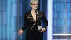 Meryl Streep durante discurso anti-Trump (Foto: Paul Drinkwater/NBC via AP)