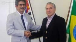 Ex-prefeito de Rio Claro Du Altimari (PMDB) ao lado do presidente Michel Temer (PMDB)