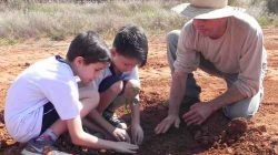 Crianças da Escola Professora Amália Malheiro Moreira, de Cordeirópolis, realizam plantio de árvores frutíferas nas dependências da Cerâmica Incefra